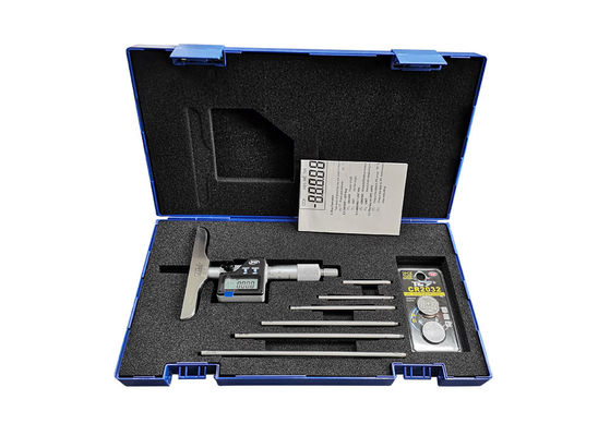 Electronic Depth Micrometer Depth Gauge for Measuring Depth of Holes , Slots and Recesses