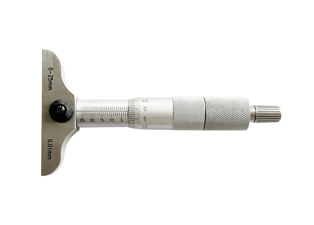 0-25mm Depth Gauge Micrometer With Interchangeable Measuring Rods For Wide Measuring Range