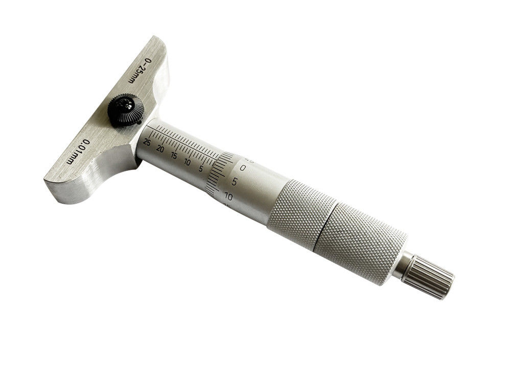 0-25mm Depth Gauge Micrometer With Interchangeable Measuring Rods For Wide Measuring Range