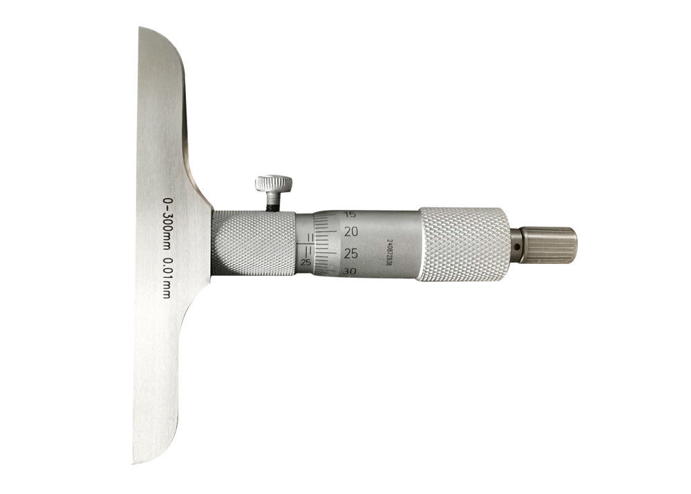Depth Measuring Tool 0-300mm Depth Micrometer With Interchangeable Measuring Rods For Wide Measuring Range