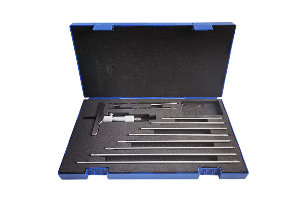 Depth Measuring Tool 0-300mm Depth Micrometer With Interchangeable Measuring Rods For Wide Measuring Range