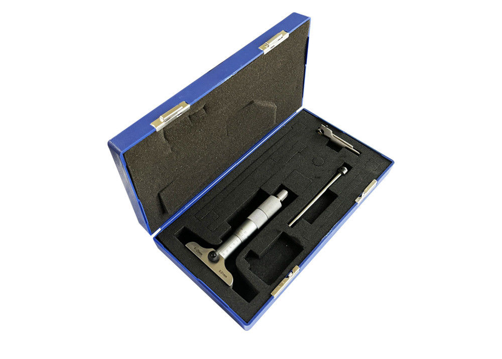 0-25mm Depth Gauge Micrometer With Interchangeable Measuring Rods For Wide Measuring Range