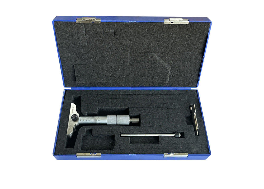 0-25mm Depth Gauge Micrometer With Interchangeable Measuring Rods For Wide Measuring Range