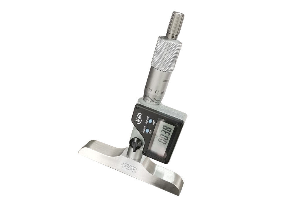 Electronic Depth Micrometer Depth Gauge for Measuring Depth of Holes , Slots and Recesses