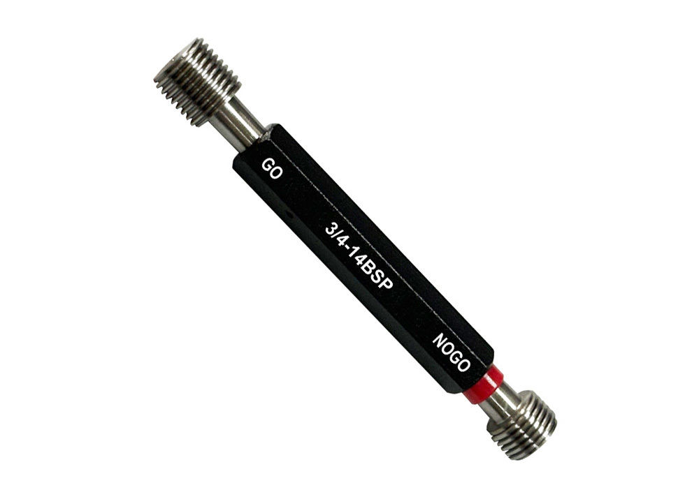 Precision Thread Plug Gauge G (BSP) 3/4-14 Go and NoGo