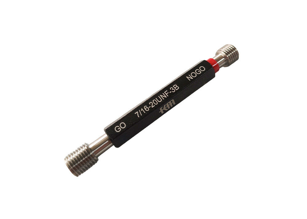 Customized Measuring Tools 7/16-20 UNF-3B Thread Plug Gauge for Checking Threaded with Standard Thread Gauges