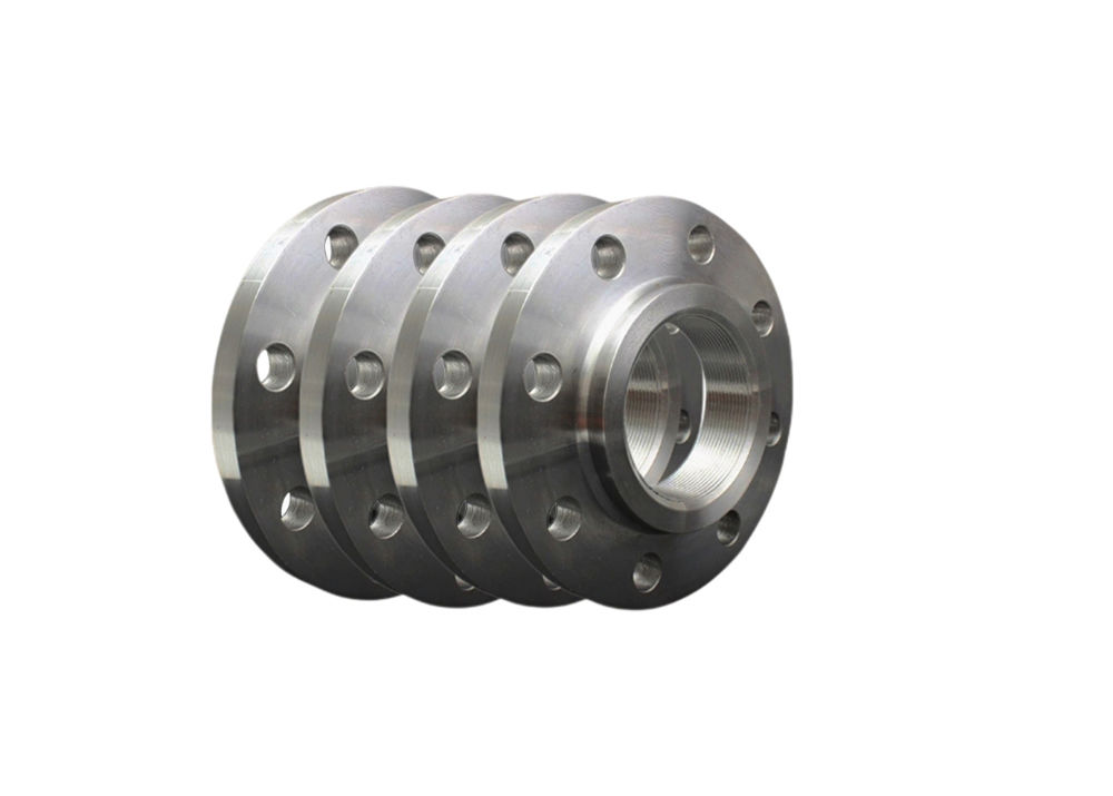 Forged and CNC Machined Titanium Threaded Flange Pipe Fittings