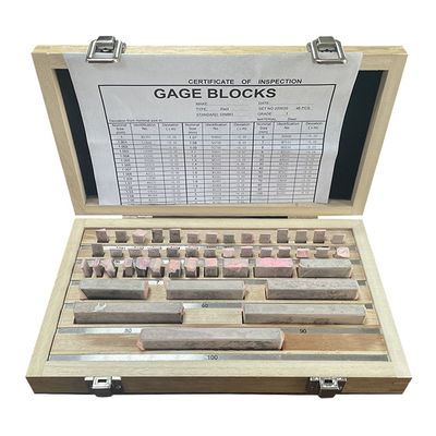 46pcs आयताकार गेज ब्लॉक सेट मीट्रिक डीआईएन मानक